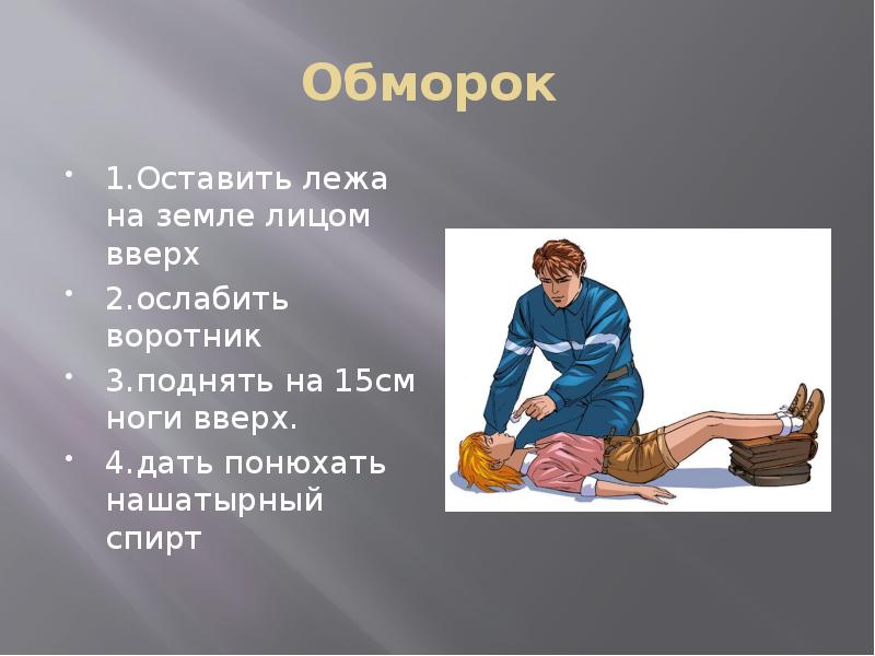 Презентация про обморок