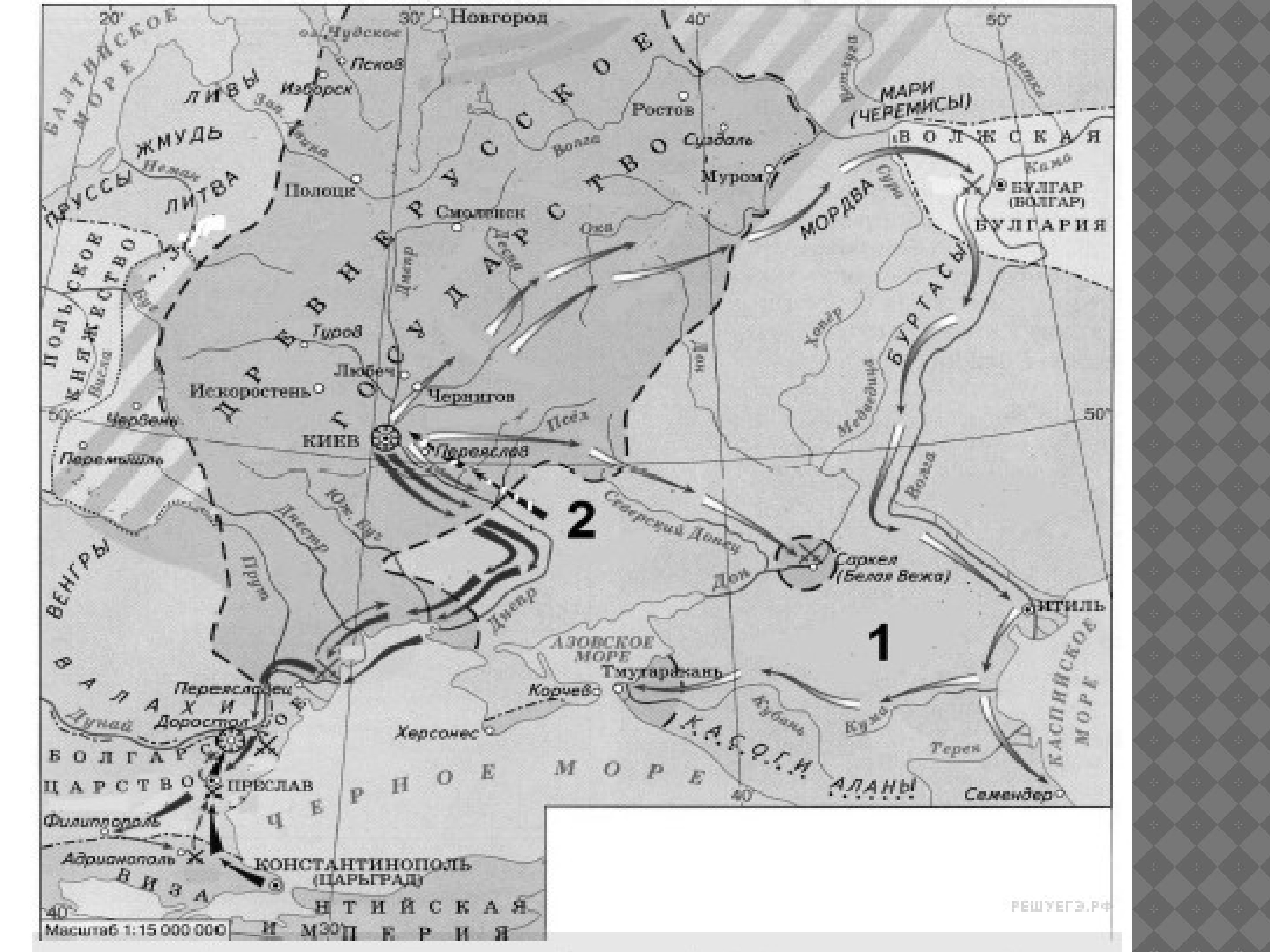 Карта походы владимира и ярослава