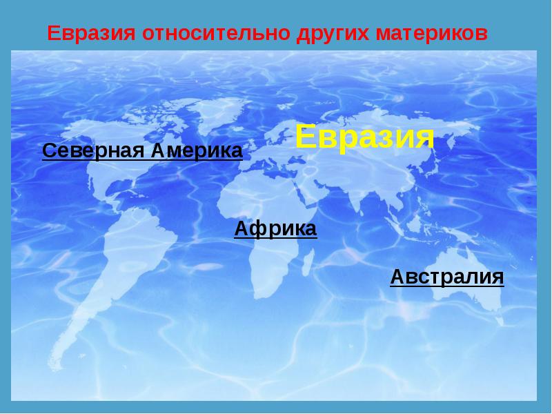 Местоположение евразии. Евразия. Расположение Евразии относительно других материков. Положение Евразии относительно других материков.