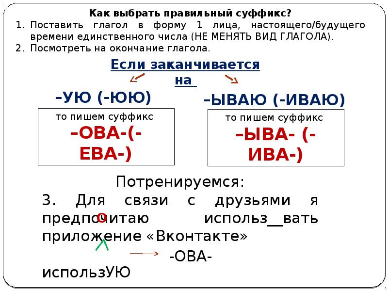 Правописание суффиксов глаголов 4 класс 21 век урок 62 презентация