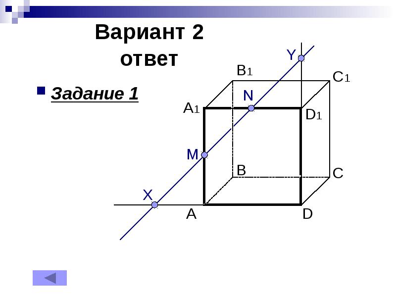 На рисунках 2 и 3 постройте сечения проходящие через указанные точки 2 вариант