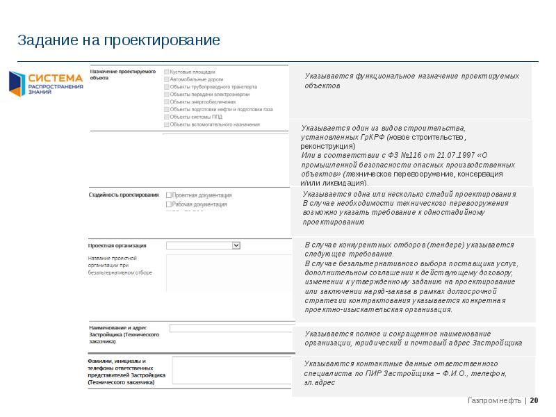 Требования к проекту организации строительства объекта в задании на проектирование