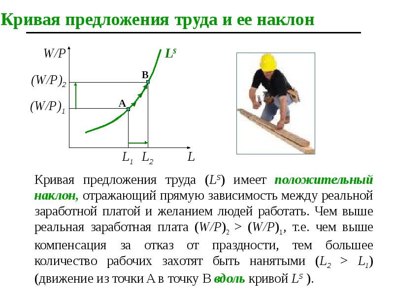 Спрос на услуги труда предложение труда