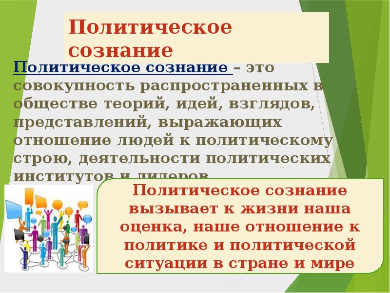 Политическое сознание и политическое поведение презентация 11 класс