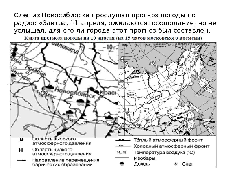 Диктор сообщил что завтра ожидается похолодание схема