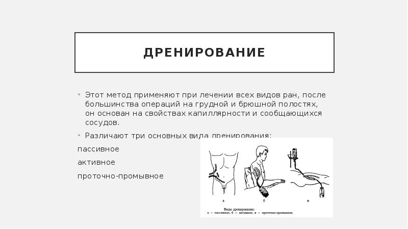 Дренирование ран презентация