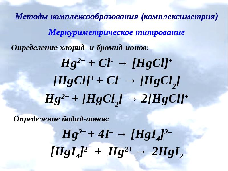 Осадительное титрование презентация