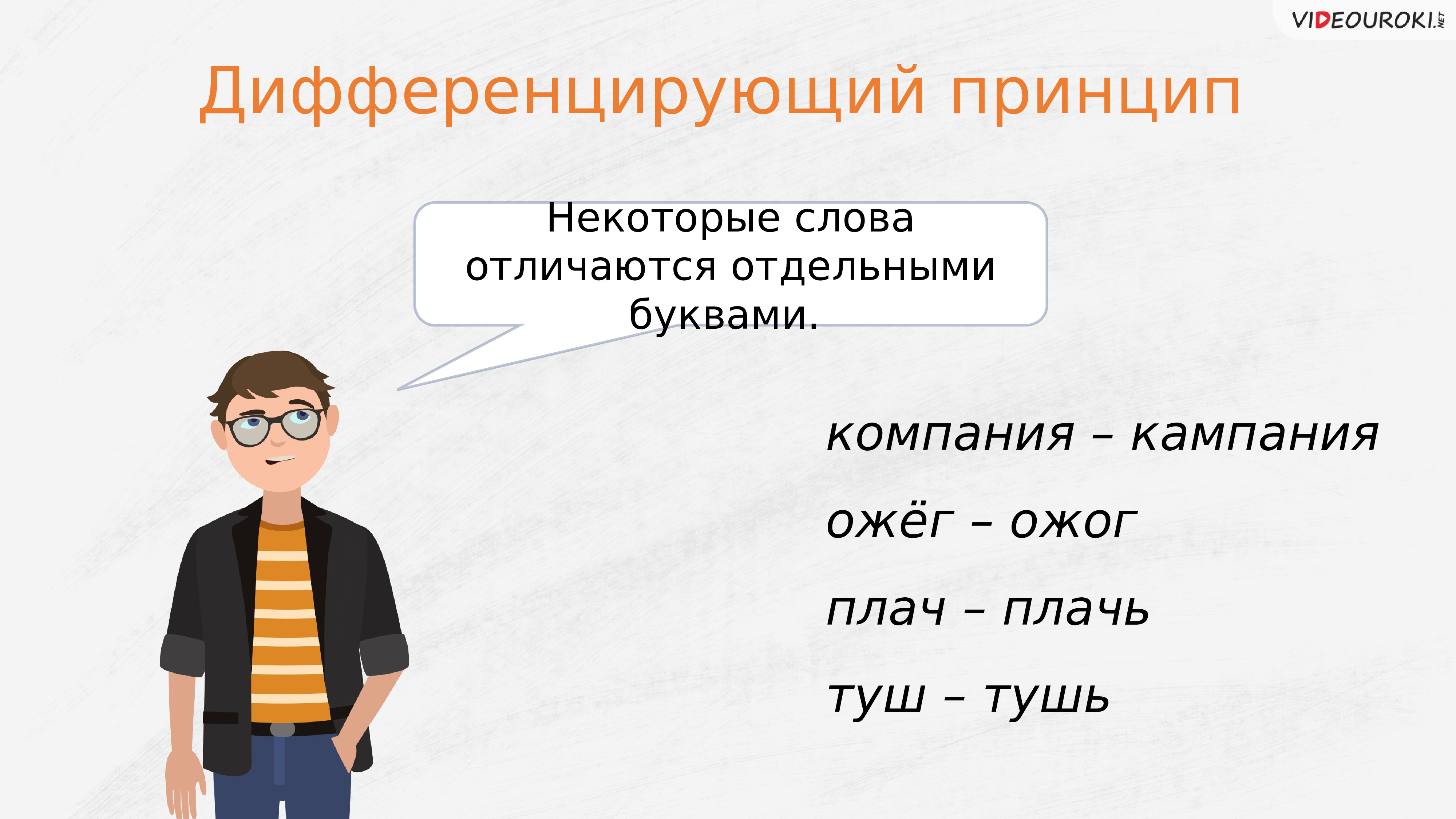 Отдельный отличаться. Дифференцирующий принцип. Дифференцирующий принцип орфографии. Слова дифференцирующего принципа. Дифференциальный принцип.