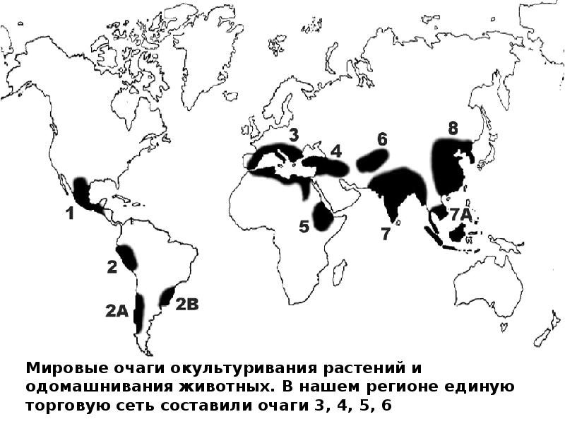 Карта одомашнивания животных