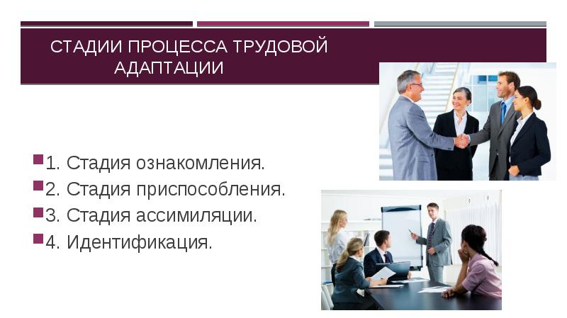 Трудовая квалификация. Стадии трудового процесса. Стадия ознакомления. Адаптация идентификация это фазы.