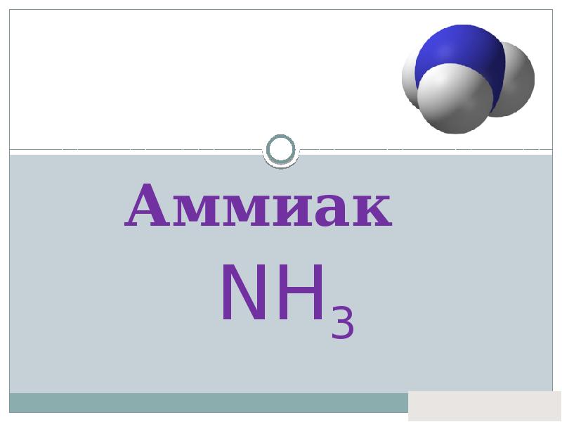 Презентация про аммиак