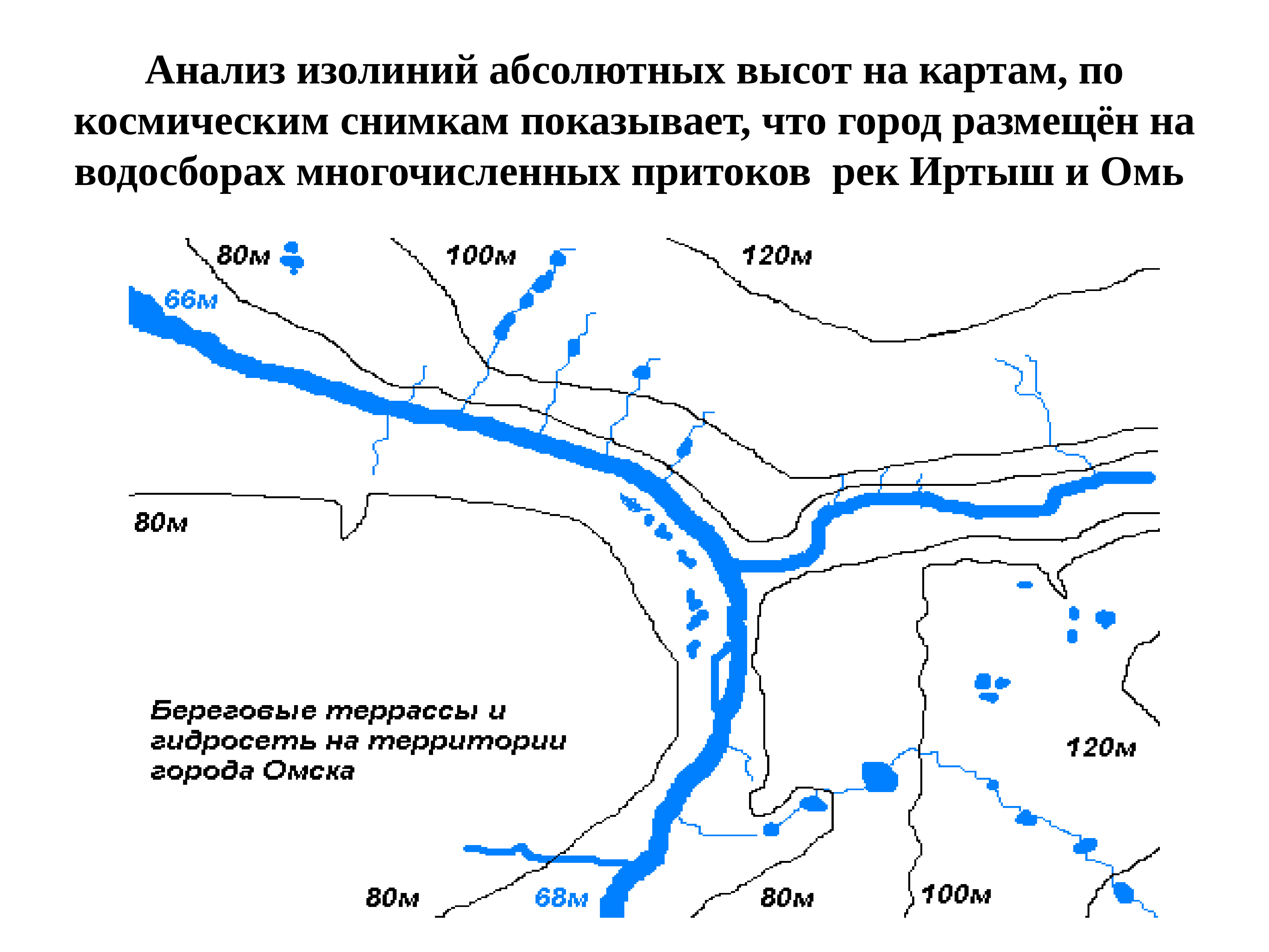 Карта рельефа г омск