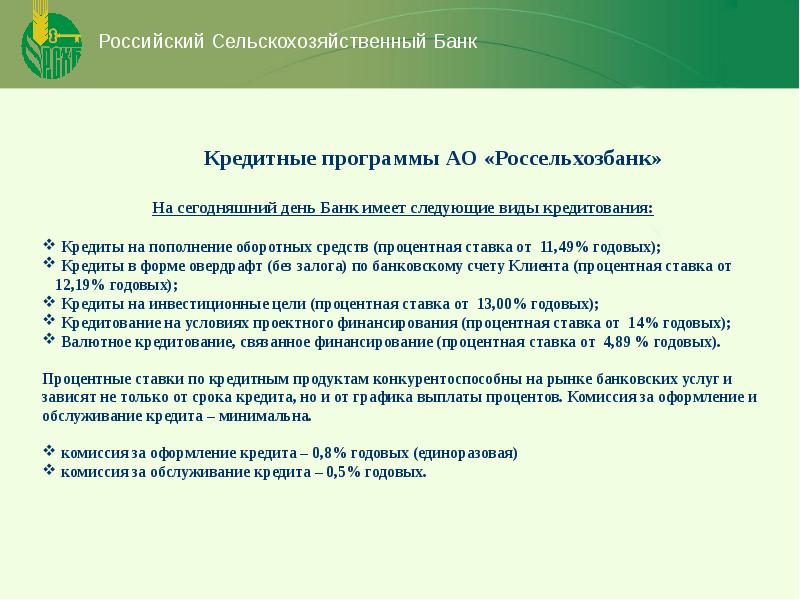 Экосистема россельхозбанк презентация