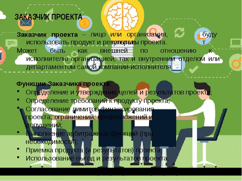 Определение заказчика проекта. Заказчик проекта. Роль заказчика в проекте.