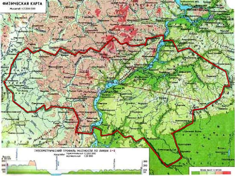 Водная карта саратовской области