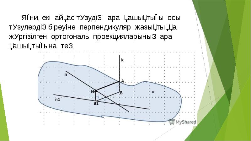 Кеңістіктегі түзудің теңдеуі презентация