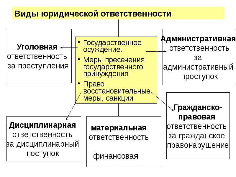 Юридическая ответственность схема