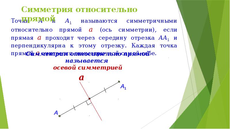 Центром симметрии треугольника является точка пересечения диагоналей. НЛУ В геометрии.