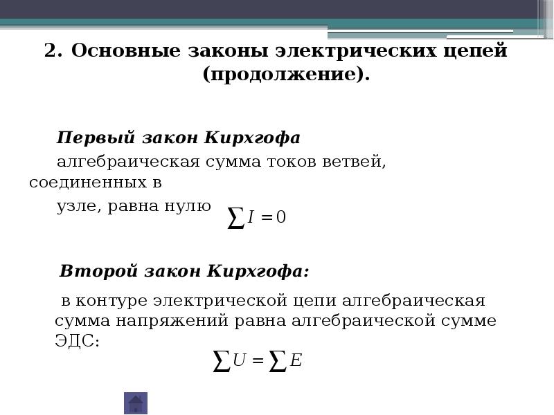 Цепи постоянного тока презентация