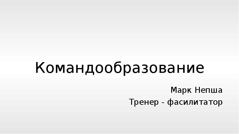 Проект по командообразованию