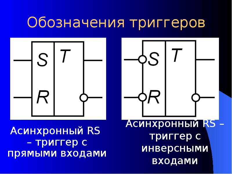 Триггер обозначение на схеме