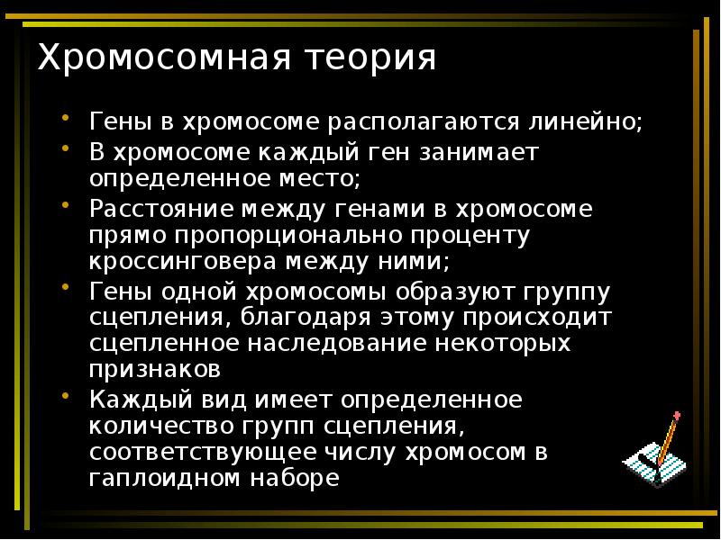 Хромосомная теория основные положения презентация