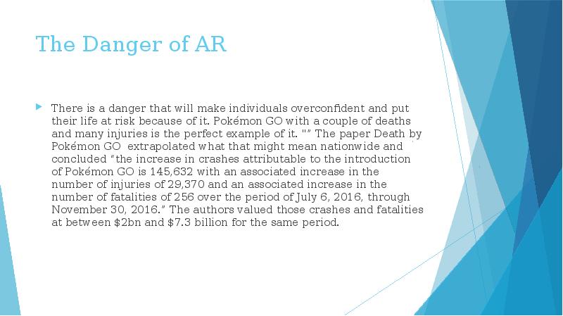 The Danger of AR
There is a danger that will make The Danger of AR
There is a danger that will make