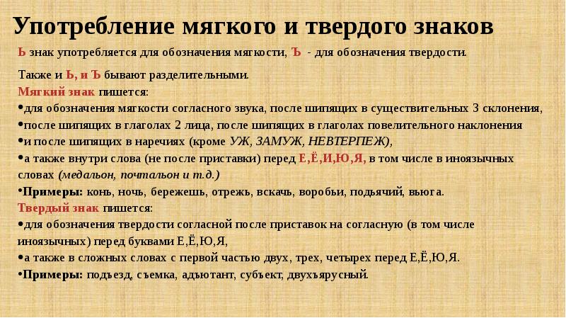 Когда употребляется буква ь. Употребление мягкого и твердого знаков. Употребление твердого и мягкого зна. Использование мягкого и твёрдого знаков. Употребление мягкого и твердого знаков ОГЭ.