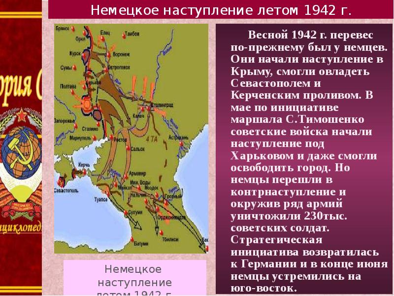 Ситуация на фронте весной 1942 г планы сторон