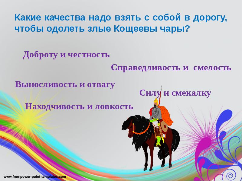 Какие качества надо взять с собой в дорогу, чтобы одолеть злые Какие качества надо взять с собой в дорогу, чтобы одолеть злые