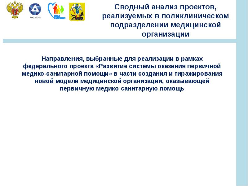 Федеральный проект развитие системы оказания первичной медико санитарной помощи