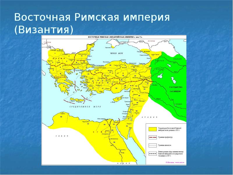 Восточная римская империя карта