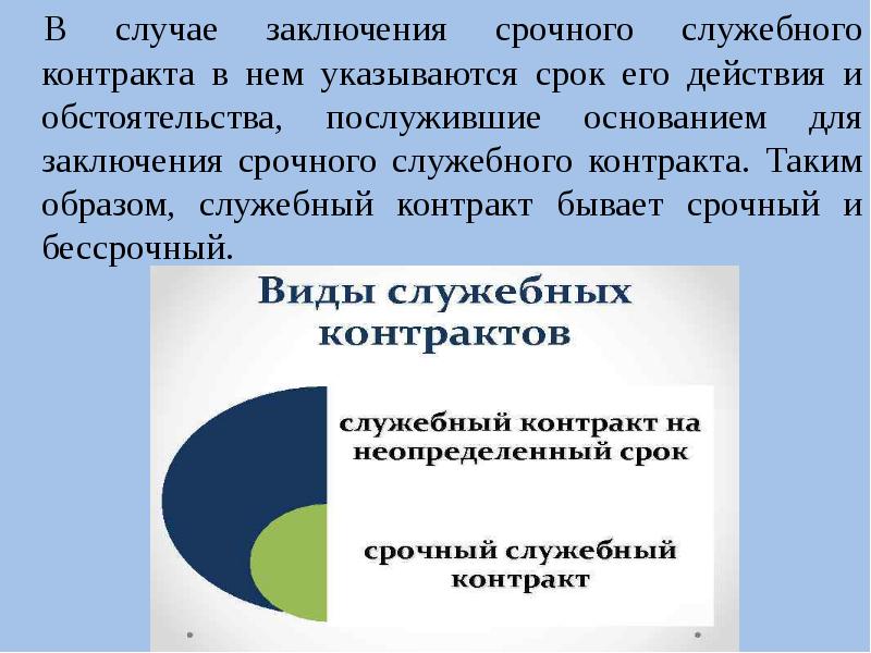 Вывод случай. Заключение и сроки действия служебного контракта. Срочный служебный контракт заключается на срок. Бессрочный служебный контракт. Срочный служебный контракт заключается в случае.