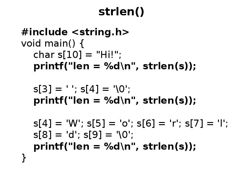 Strlen c