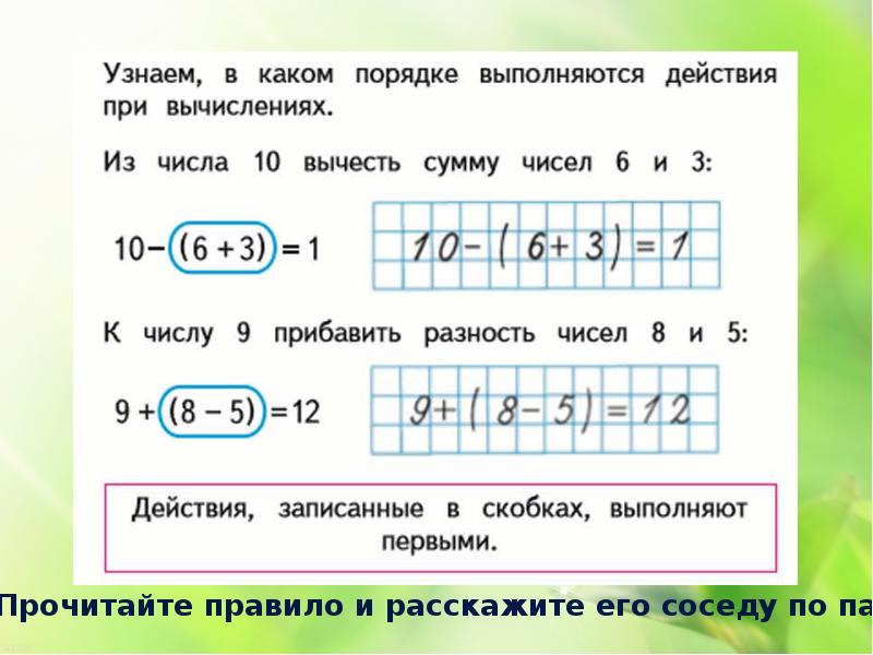 Не выполняя действий выпиши разности которые соответствуют схеме