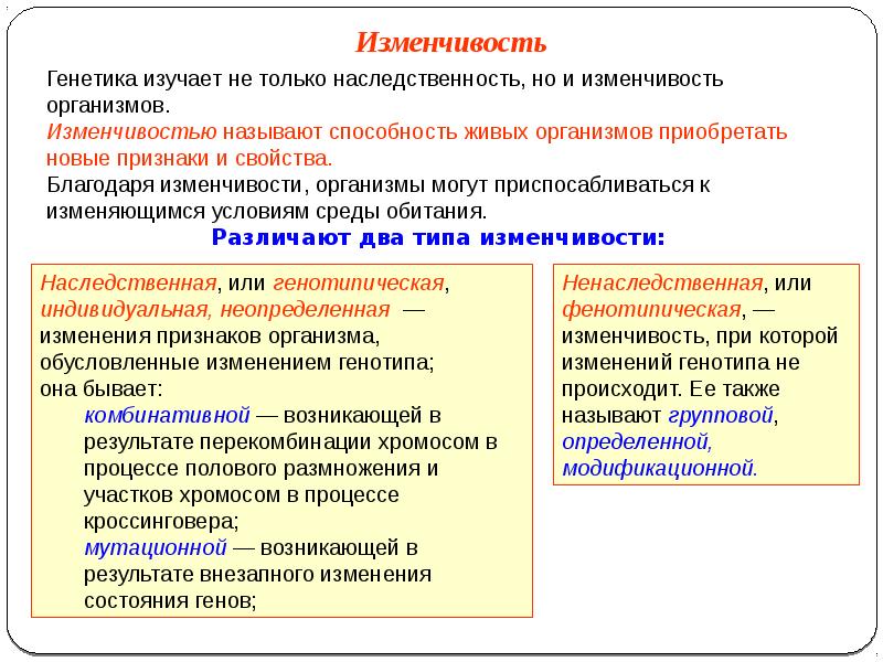 Наследственная и ненаследственная изменчивость презентация по биологии