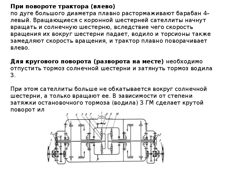 Механизмы поворота гусеничных машин