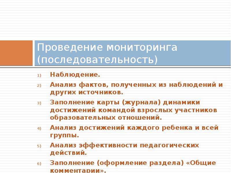 Проведение мониторинга качества образования