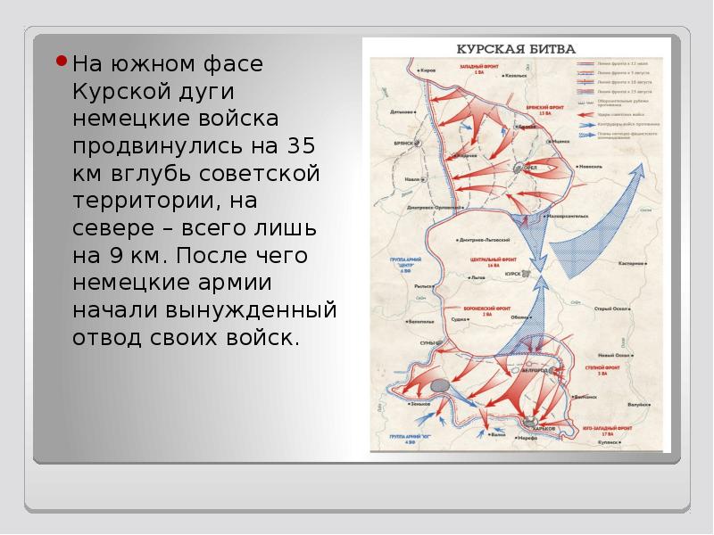 Сражение проходило на южном фасе курской дуги. Северный ФАС Курской дуги карта. Курская дуга битва Северный ФАС. Битва на Южном фасе Курской дуги карта. Сражение на Северном фасе Курской дуги.