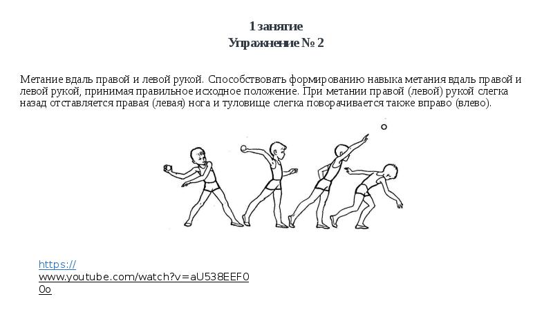 Метание теннисного мяча на заданное расстояние план конспект