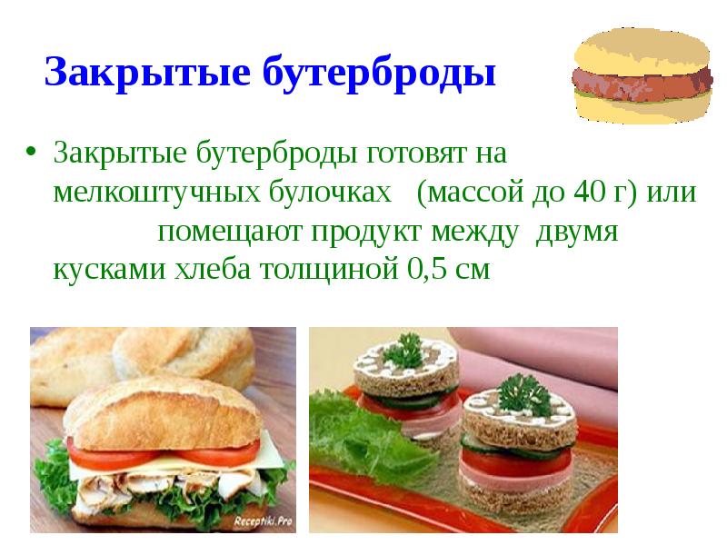 Описание сэндвича