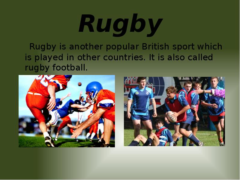 A popular british sports презентация 5 класс