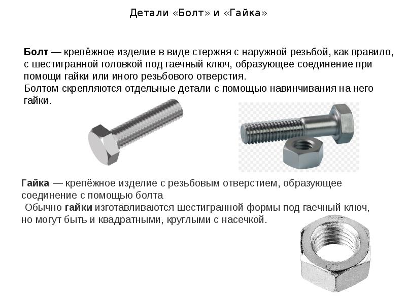 Технологическая карта болта