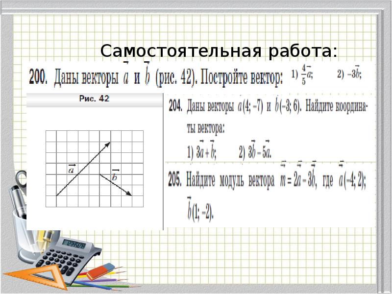 Для каждого из векторов изображенных на рисунке 159 определите координаты начала и конца