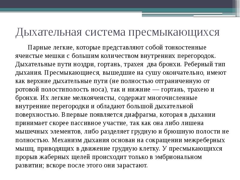 Эволюция дыхательной системы презентация 7 класс