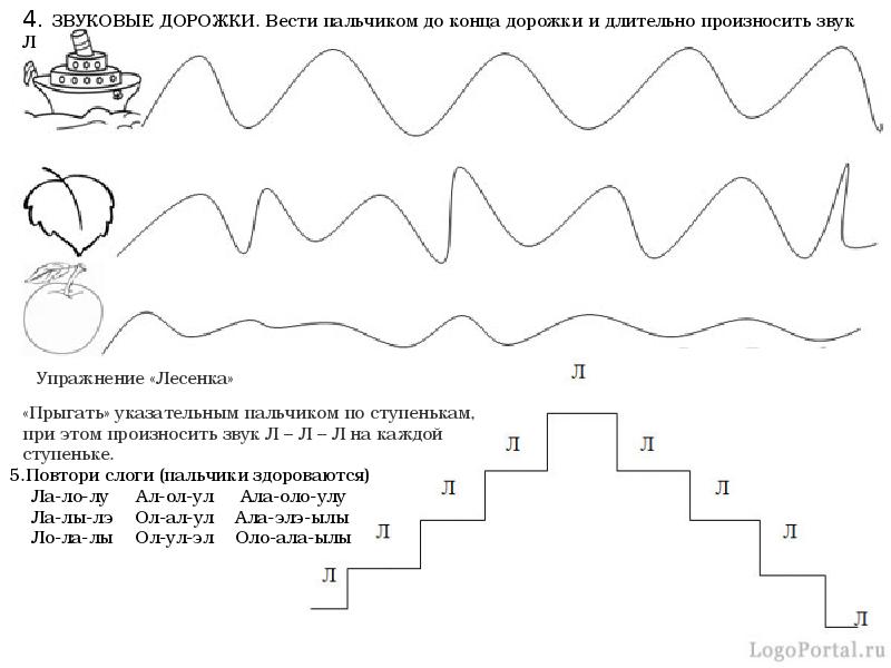 Автоматизация звука л изолированно в картинках