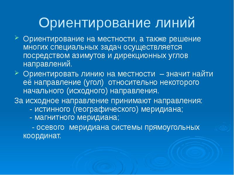 Линия ориентации