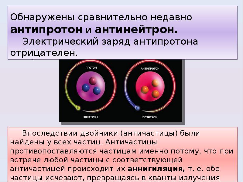 Вещество и антивещество презентация