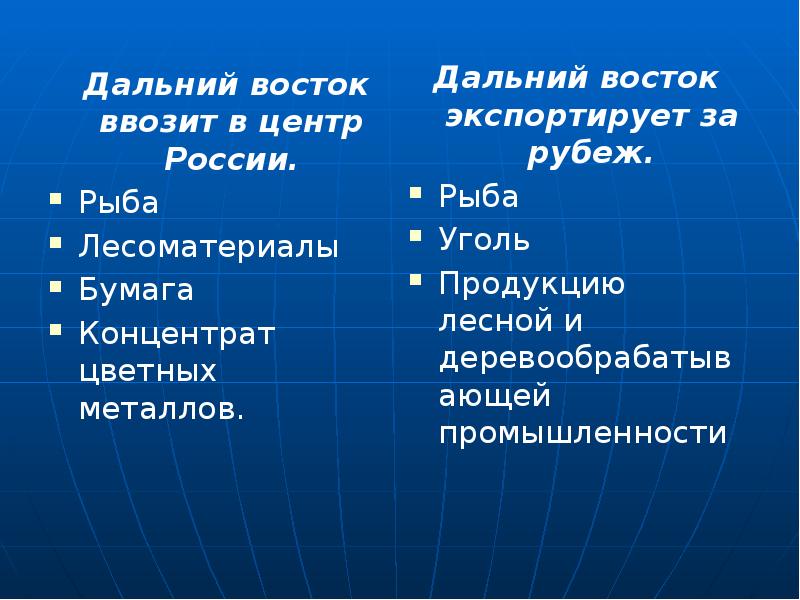 Презентация по географии 9 класс хозяйство дальнего востока