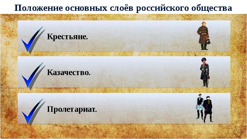 Положение основных слоев общества при александре 3 презентация